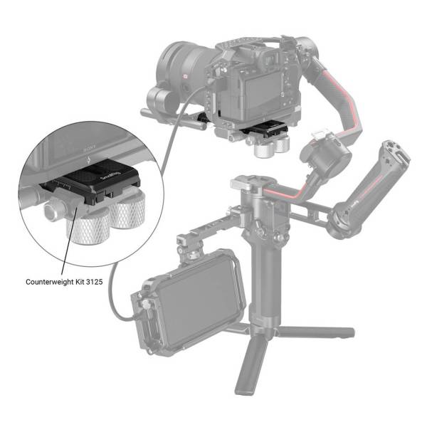 SmallRig 3158B DJI RS 2 / RSC 2 / Ronin-S / RS 3 / RS 3 Pro Gimbal için  Hızlı Çıkarma Plakası