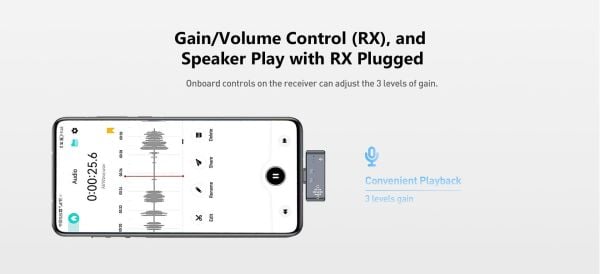 LUUCCO AirWave K2 (Lighting) Telefon için 2 Kişilik Kablosuz Yaka Mikrofonu