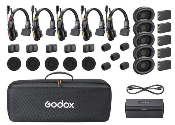 Godox Skytalk Air 5S Kablosuz Duplex Intercom Sistemi (5 Kullanıcı)
