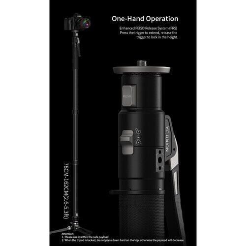 YC Onion FH60S Pineta Pro Karbon Fiber & Video Fluid Kafa Monopod Kit