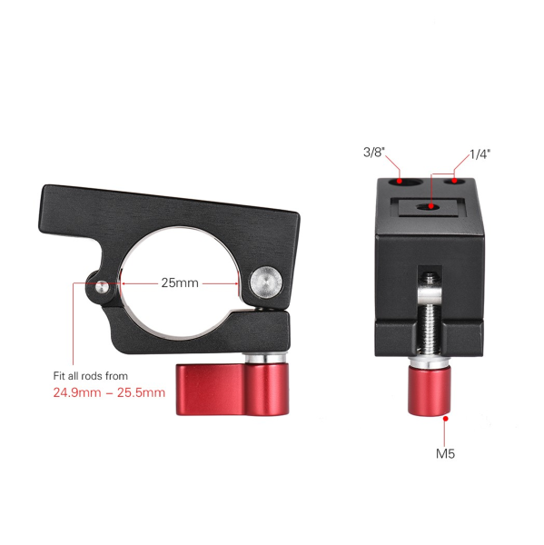 Andoer D5175 25mm Çubuk Kelepçe Tutucu