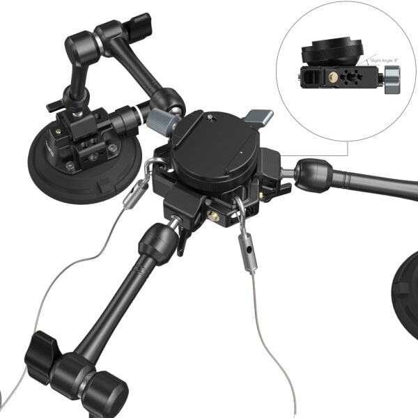 SmallRig  SC-15K 3565B 4 Kollu Vantuz Araç Çekimi için Kamera Montaj Kiti
