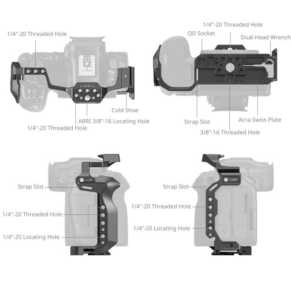 SmallRig 4978B Canon EOS R5II Mark II  için  Kafes