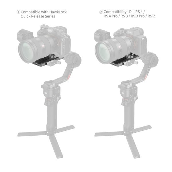 SmallRig 4638 DJI RS 2 / RSC 2 / RS3 / RS 3 Pro / RS 4 / RS 4 Pro için HawkLock H38 Manfrotto Hızlı Çıkarma Plakası