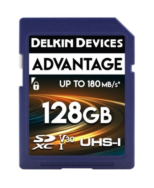 Delkin Devices 128GB Advantage 180/100MB/s UHS-I V30 SDXC Hafıza Kartı
