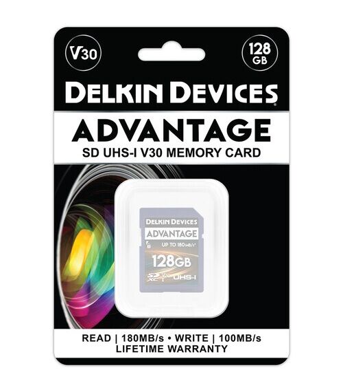 Delkin Devices 128GB Advantage 180/100MB/s UHS-I V30 SDXC Hafıza Kartı