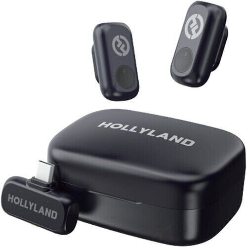 Hollyland LARK A1 Duo Kablosuz Yaka Mikrofonu Sistemi (Siyah)