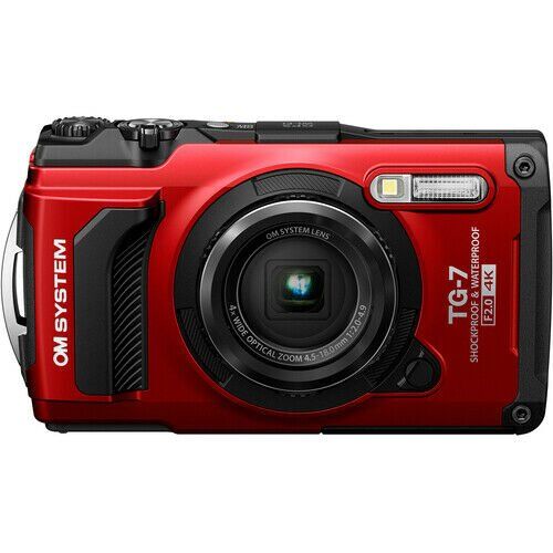 OM SYSTEM Tough TG-7 Fotoğraf Makinesi (Kırmızı)