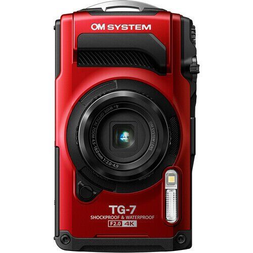 OM SYSTEM Tough TG-7 Fotoğraf Makinesi (Kırmızı)