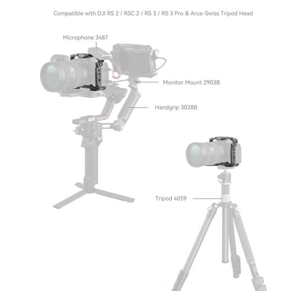 SmallRig 4481 Sony  7R V /  7 IV /  7S III /  1 /  7R IV  için  HawkLock Hızlı Çıkarma Kafesi