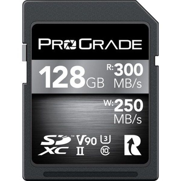 ProGrade Digital COBALT 128GB SDXC UHS-II V90 Memory Card 300MB/Sec Read - 250MB/Sec Write