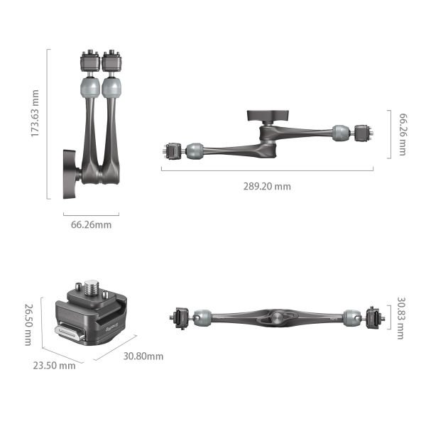 SmallRig 4489 HawkLock H21 Hızlı Çıkarma Rozet Sihirli Kol (11'')