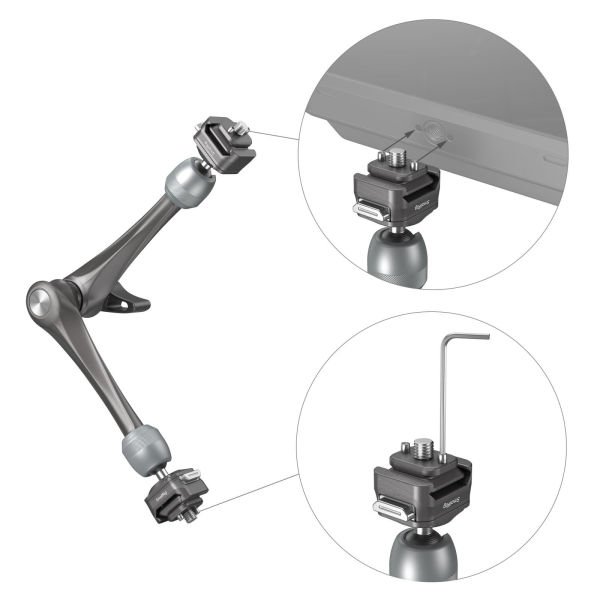 SmallRig 4489 HawkLock H21 Hızlı Çıkarma Rozet Sihirli Kol (11'')