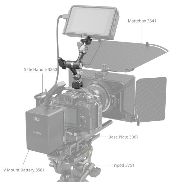SmallRig 4490 HawkLock H21 Hızlı Çıkarma Rozet Sihirli Kol (7'')