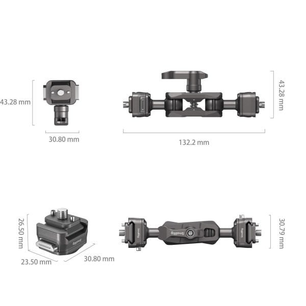 SmallRig 4488 HawkLock H21 Hızlı Çıkarma Sihirli Kol ve Bilyalı Başlık
