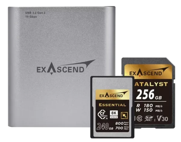 Exascend CFexpress Type B/SD Express/SD/microSD card reader (4in1)