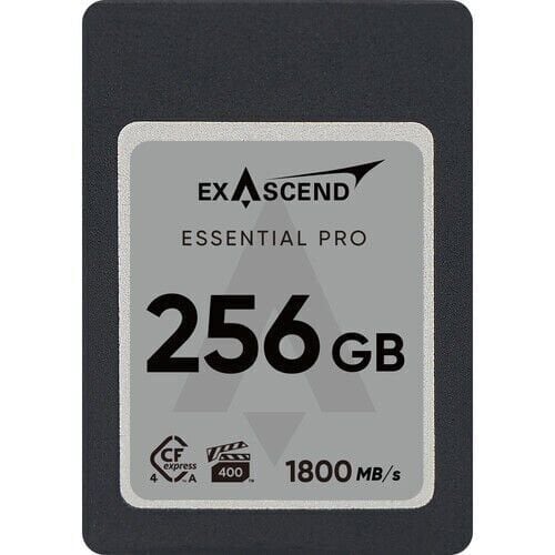 Exascend Essential PRO 256GB CF Express 4.0 Type A YENİ - VPG400-certified - up to 1,800 MB/s read and 1,650 MB/s write