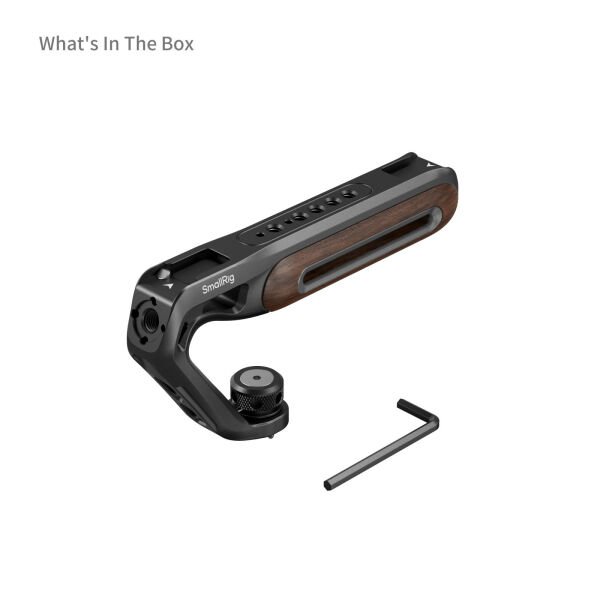 SmallRig 5252 Ahşap Üst Sap, 1/4''-20 ve ARRI 3/8''-16 Konumlandırma Vidası  ile Birlikte