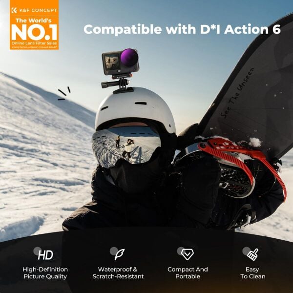 K&F NANO-X ND8 ND16 ND32 ND64 4'lü Filtre Kiti DJI Osmo Action 6 ile uyumlu  Filtre