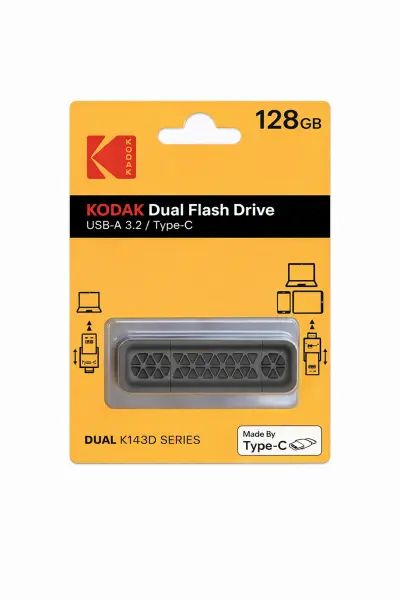 Kodak 128GB 3.2 Gen1 Type-C OTG Usb Bellek (K143D)