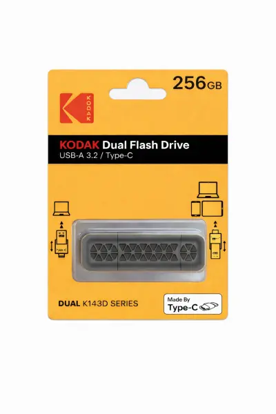 Kodak 256GB 3.2 Gen1 Type-C OTG Usb Bellek (K143D)