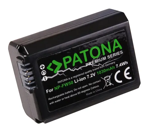 Patona NP-FW50 Premium Batarya Sony için