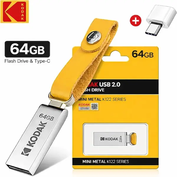 Kodak 64GB 2.0 Metal USB Bellek (K122)