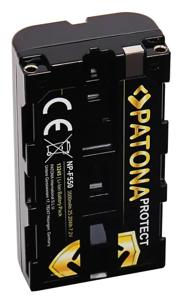 Patona NP-F550 3500mAh 7.2V Protect Batarya Sony Kameralar için