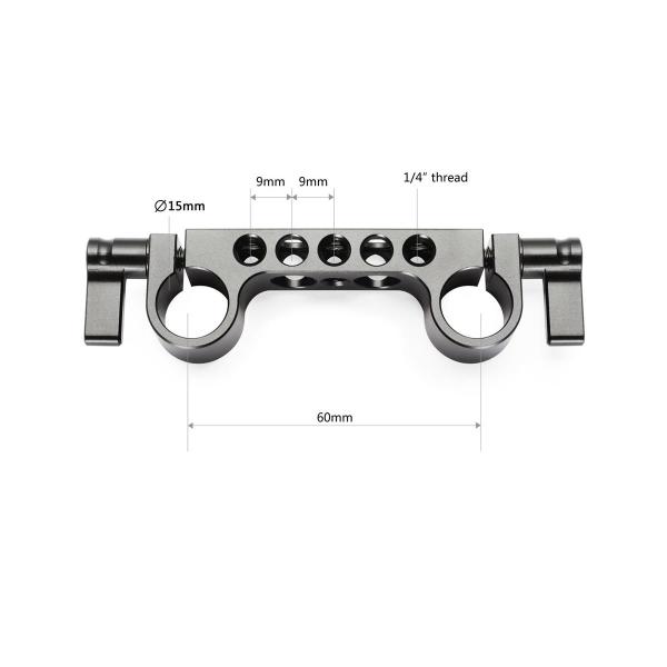 SmallRig 2061 Süper Hafif 15 mm Raylı Blok (2'li Paket)
