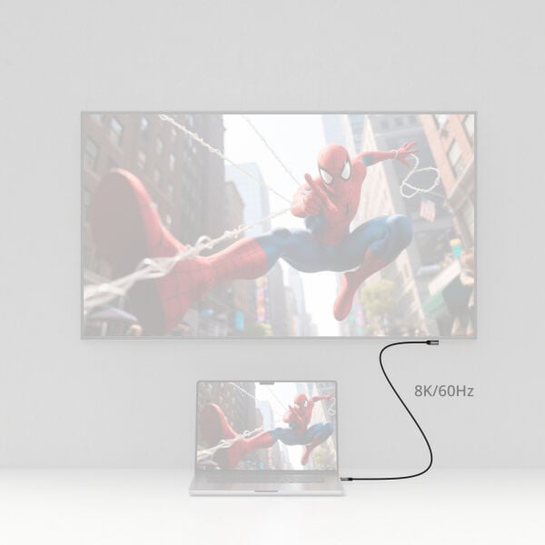 SmallRig 5732 USB-C Veri Kablosu (Düzden Açılıya 100cm / 39.4in) (40Gbps + 240W + 8K)