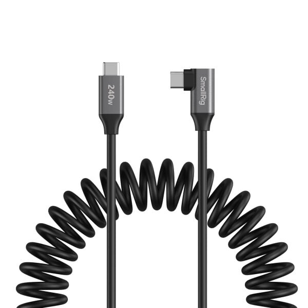 SmallRig 5730 PD 3.1 240W USB-C Sarmal Veri Kablosu (Düzden Açılıya) 34 cm-140 cm