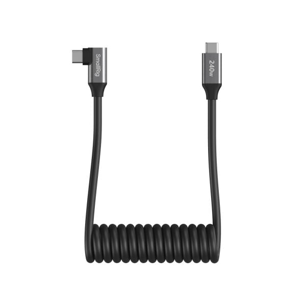 SmallRig 5730 PD 3.1 240W USB-C Sarmal Veri Kablosu (Düzden Açılıya) 34 cm-140 cm