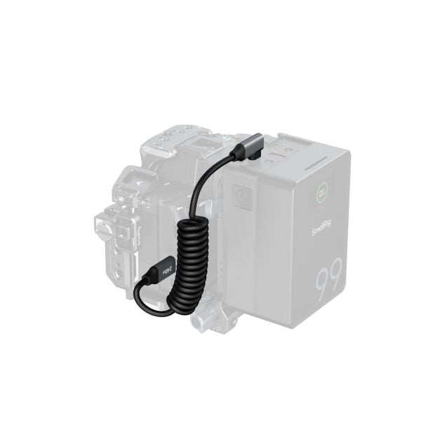 SmallRig 5730 PD 3.1 240W USB-C Sarmal Veri Kablosu (Düzden Açılıya) 34 cm-140 cm