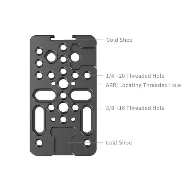 SmallRig 4887 1/4 - 3/8-16 Vida Delik Plakası Cheeseplate