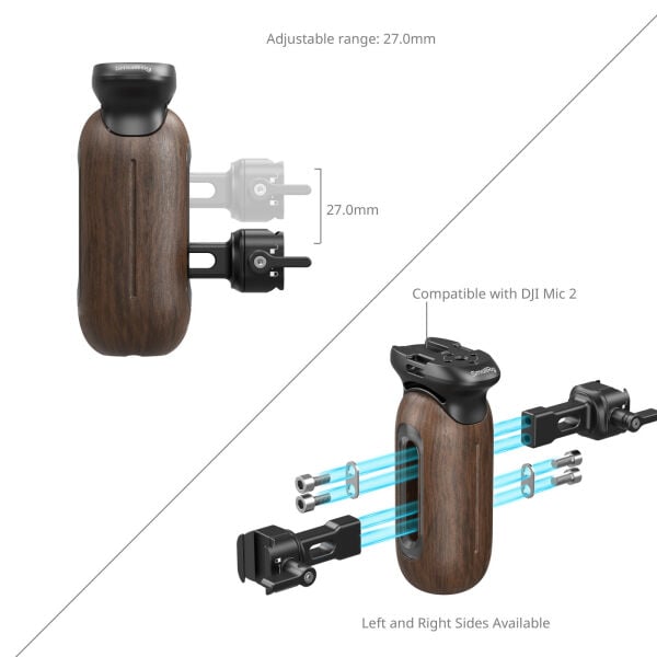SmallRig 5239 Ahşap Yan Sap NATO Kelepçeli