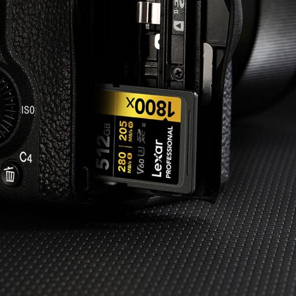 Lexar 64GB 1800x 280MB/s Profesyonel UHS-II SDXC  V60 Hafıza Kartı (Gold Serisi)