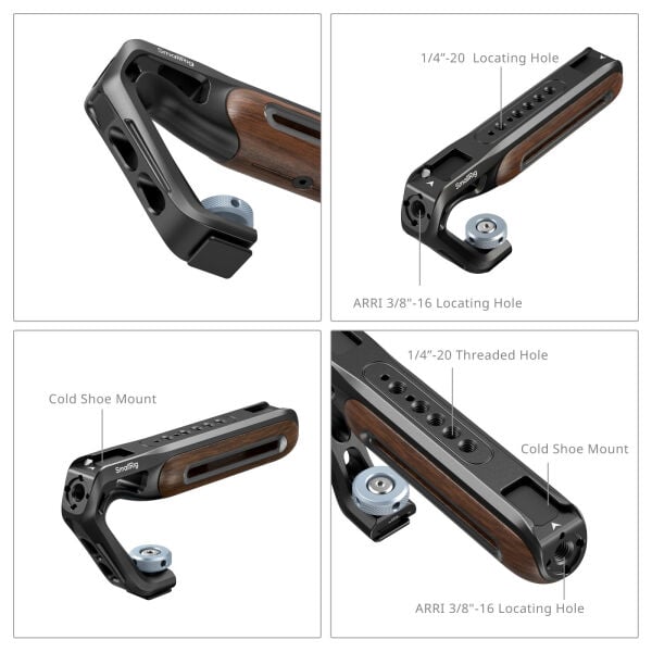 SmallRig 5250 Flaş Kızaklı  Ahşap Üst Tutma Kolu