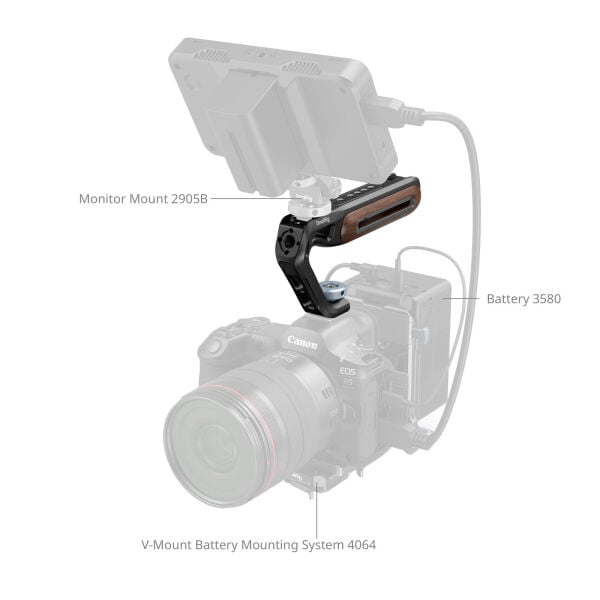 SmallRig 5250 Flaş Kızaklı  Ahşap Üst Tutma Kolu
