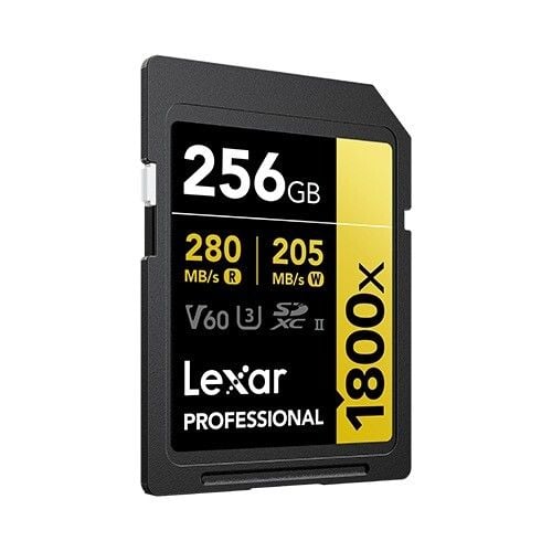 Lexar 256GB 1800x 280MB/s Profesyonel UHS-II SDXC  V60 Hafıza Kartı (Gold Serisi)