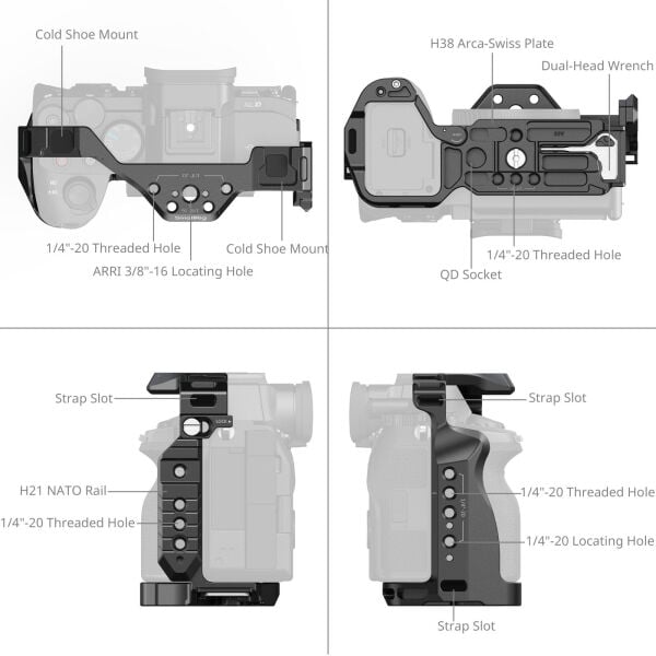 SmallRig 5599 HawkLock  Kafes Kiti Sony Alpha 7R V / 7 IV / 7S III / 7 V için