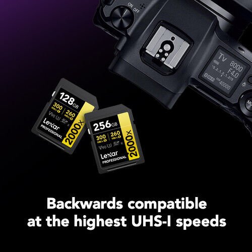 Lexar 128GB 2000x Professional SDXC UHS-II V90 300 MB/s Hafıza Kartı