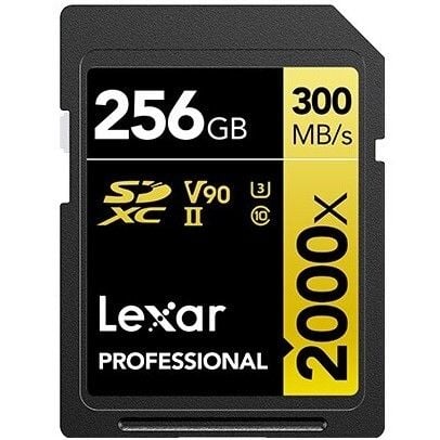 Lexar 256GB 2000x Professional SDXC RDR UII V90 Hafıza Kartı