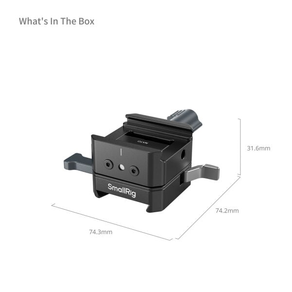 SmallRig 5690 V-Mount Batarya Montaj Plakası Kiti (Arca-Swiss Plaka / NATO Rayı için)