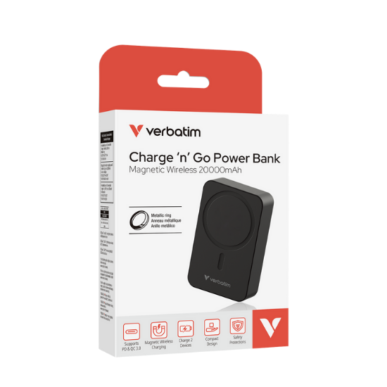 VERBATIM 32223 Magsafe 20000 Mah Manyetik Kablosuz Powerbank Siyah