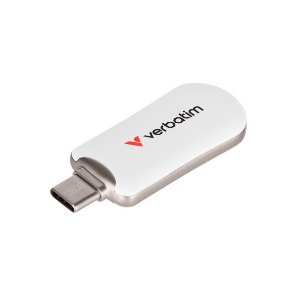 VERBATIM 30229  Plectra USB-C Flash Drive White 128GB