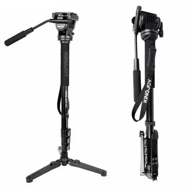 Kingjoy MP208F Monopod + VT-1510 Video Kamera Tripod Başliği + M3 360° Dönebilen Monopod Tabani