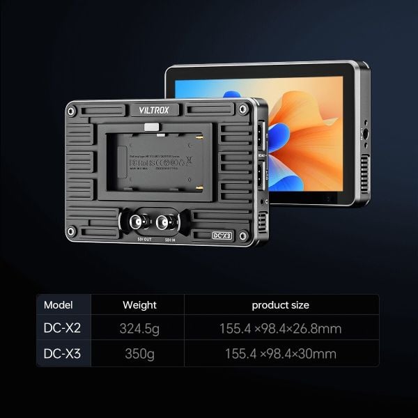 Viltrox DC-X3 6'' HDMI/SDI 2000nit Dokunmatik Kamera Üstü Monitör