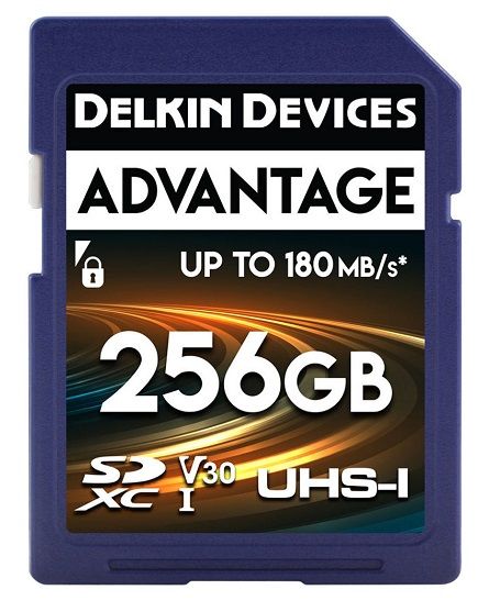 Delkin Devices 256GB Advantage 180/150MB/s UHS-I V30 SDXC Hafıza Kartı