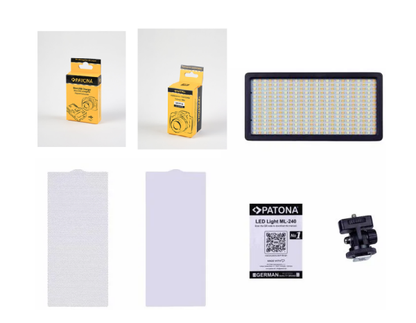 PATONA 4189 ML-240  24w LED Bi-Color Video Işığı