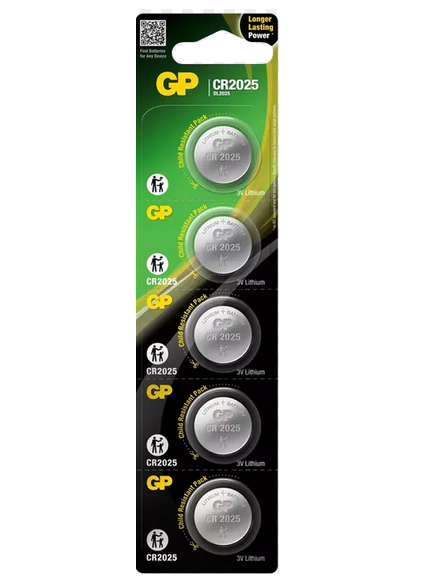 GP CR2025 5'li  3V Lityum Para Pil